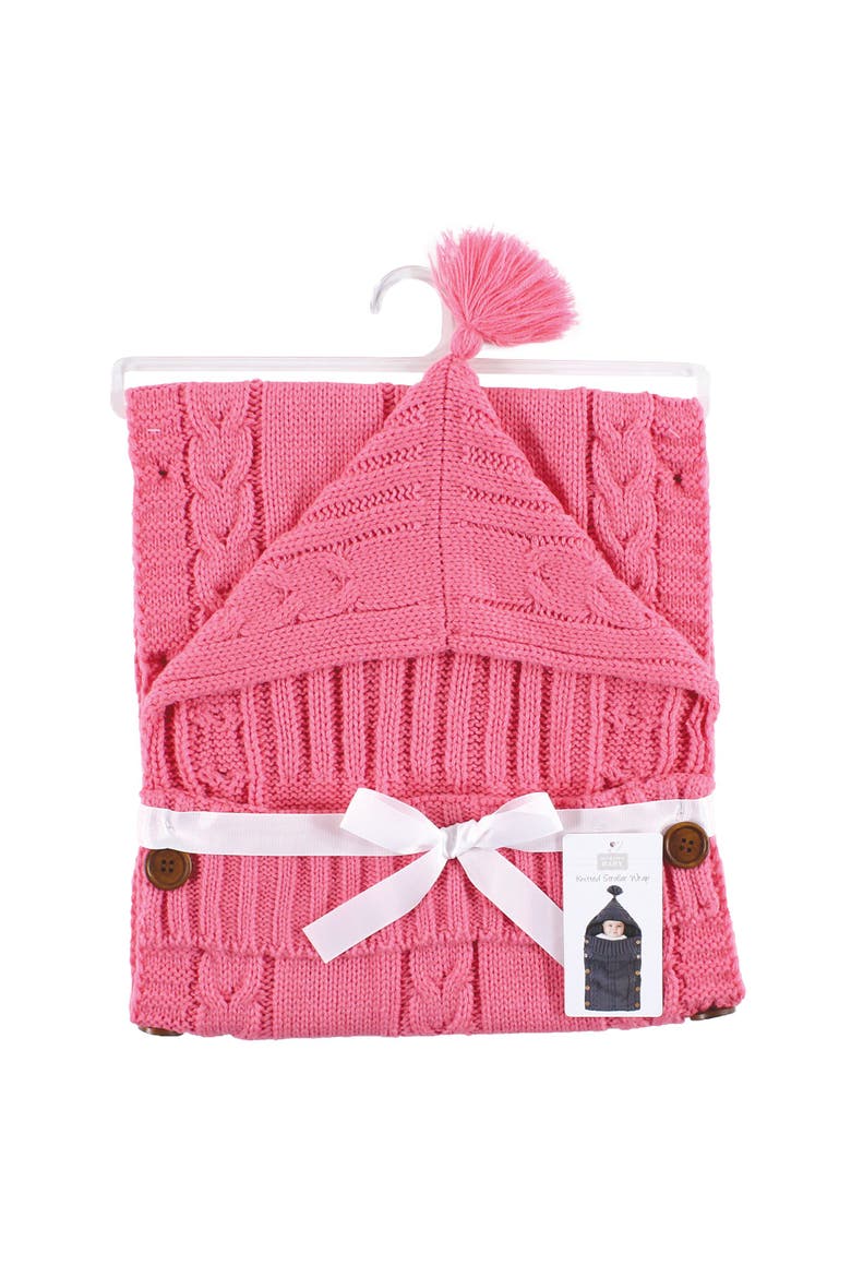 Cozy Knitted Infant Stroller Cocoon, Alternate, color, Azalea Pink