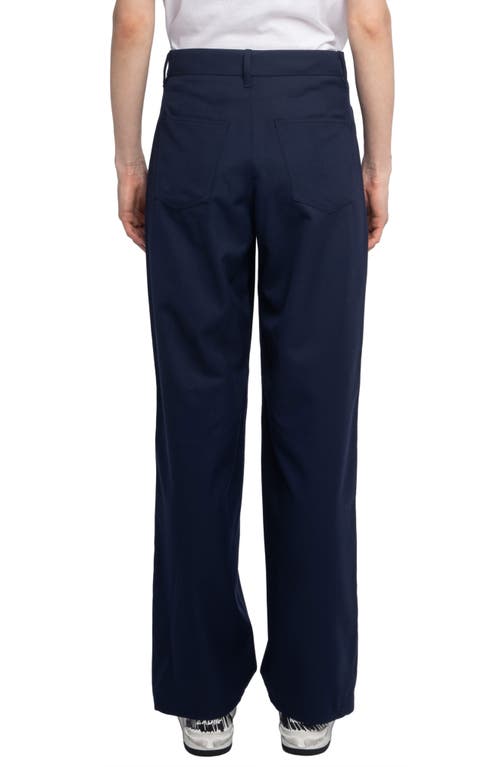Zadig & Voltaire Perya Tailleur Straight Leg Pants In Blue