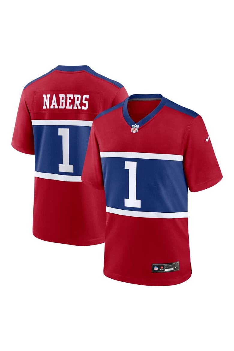 Youth Nike Malik Nabers Century Red New York Giants Alternate Player Game Jersey, Alternate, color, Red