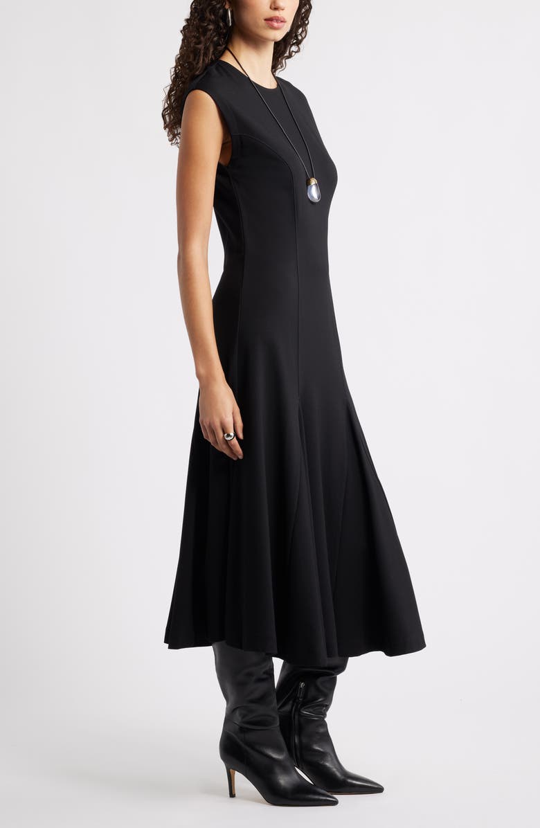 Nordstrom Princess Seam Fit & Flare Dress, Alternate, color, Black