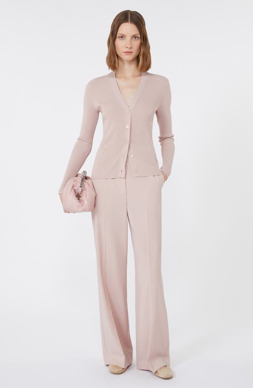 Weekend Max Mara Gabriel Ribbed V-neck Cardigan In Pink