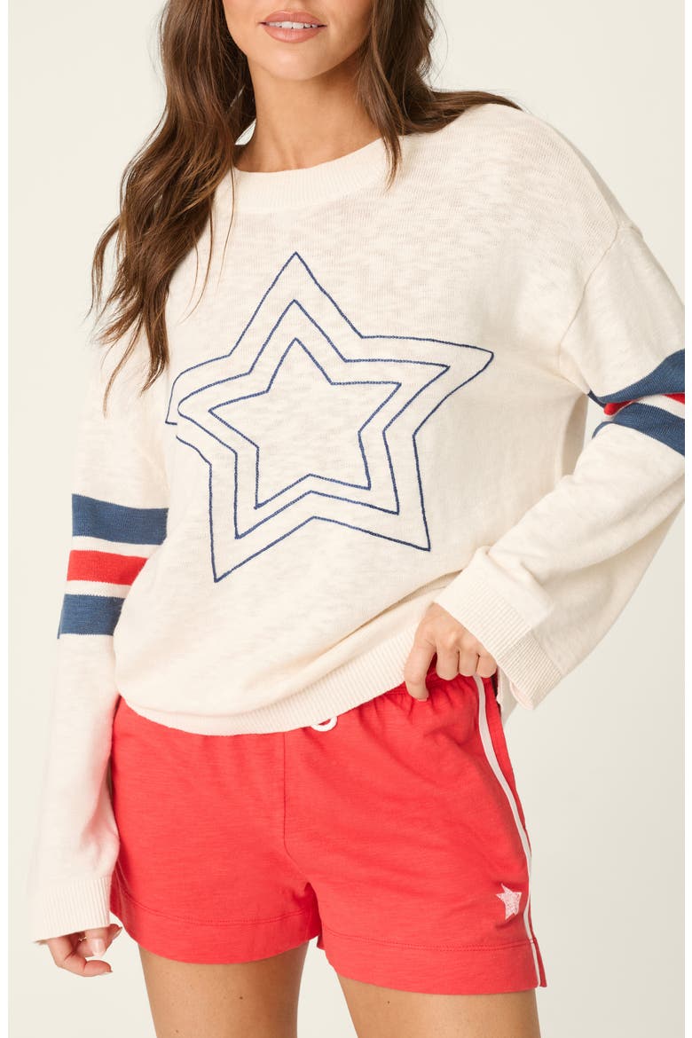 Star Spangled Summer Sweater, Main, color, IVORY