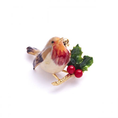 Bill Skinner Studio Robin Brooch In Gold