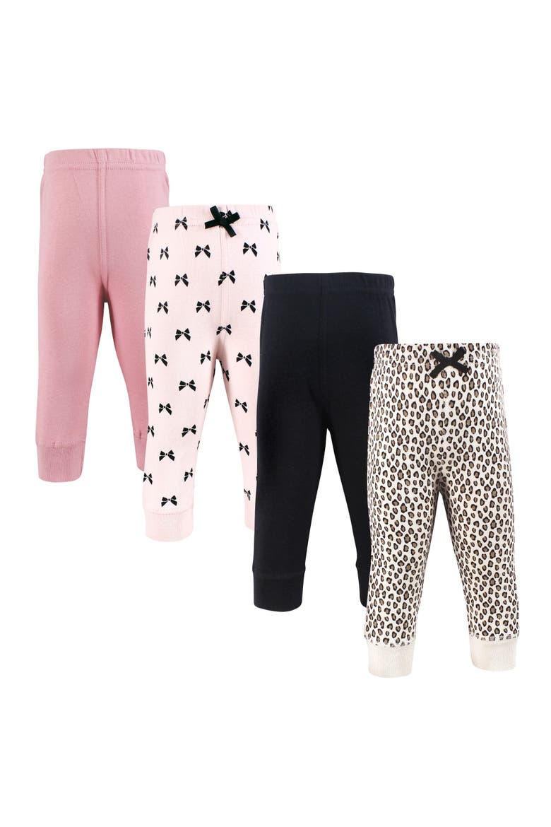 4Pk Collection of Versatile Pants Bottoms, Main, color, Leopard Bows