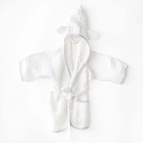 Andy Wawa Wawa Boys Bathrobe In White