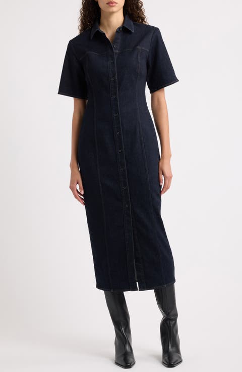 Lenna Denim Shirt Dress