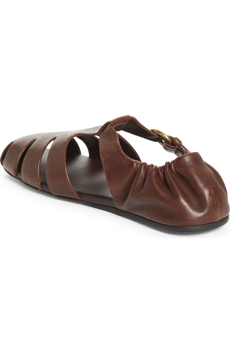 Miu Miu Ruches Fisherman Sandal, Alternate, color,