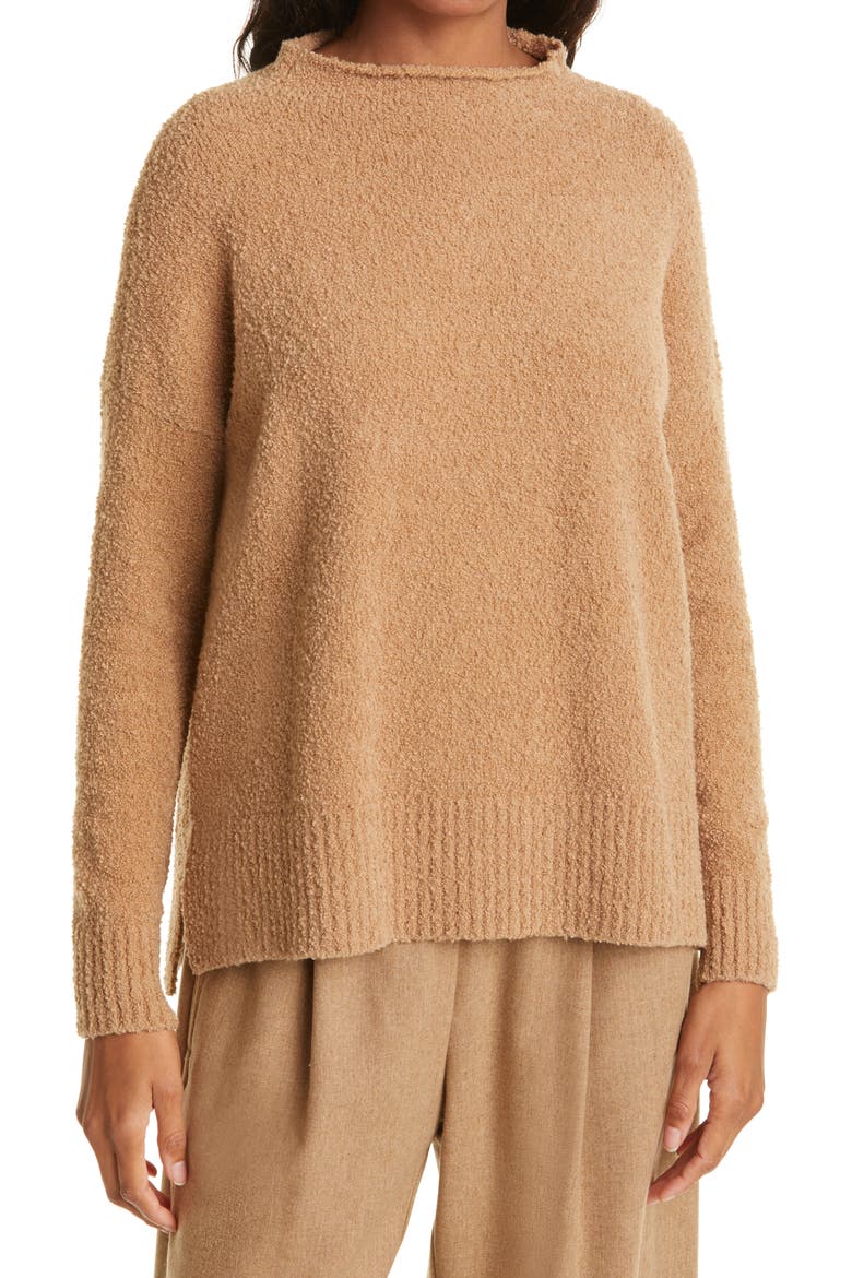 Funnel Neck Sweater, Main, color, HONEY