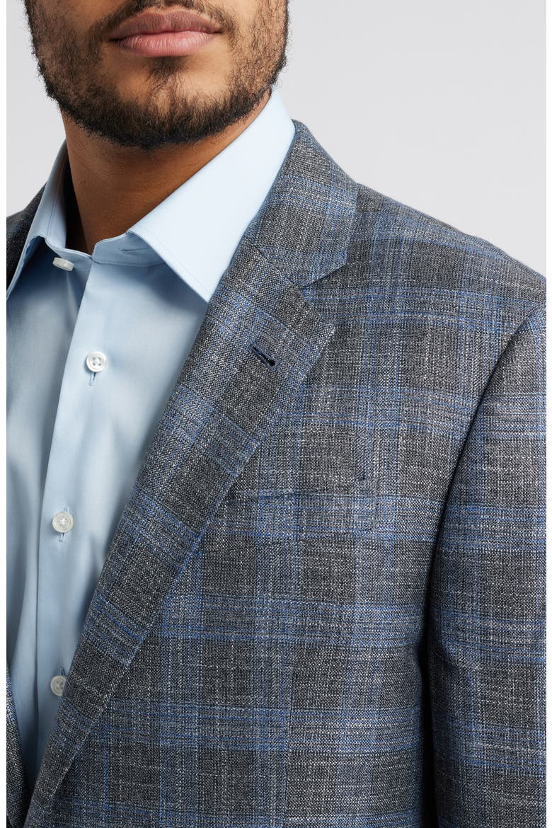 Plaid Sport Coat, Alternate, color, GREY
