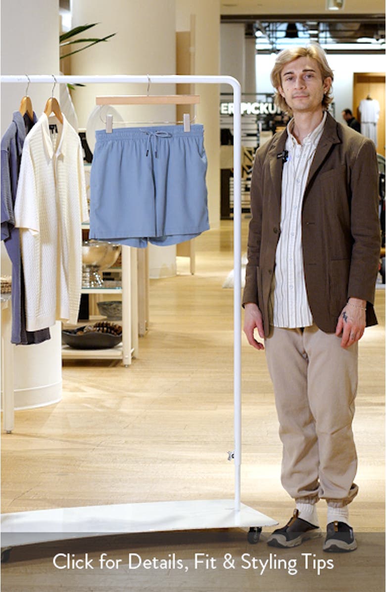 Misty Breezes Textured 5.5-Inch Swim Trunks, sales video thumbnail