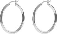 Argento Vivo Sterling Silver Knife Edge Hoop Earrings