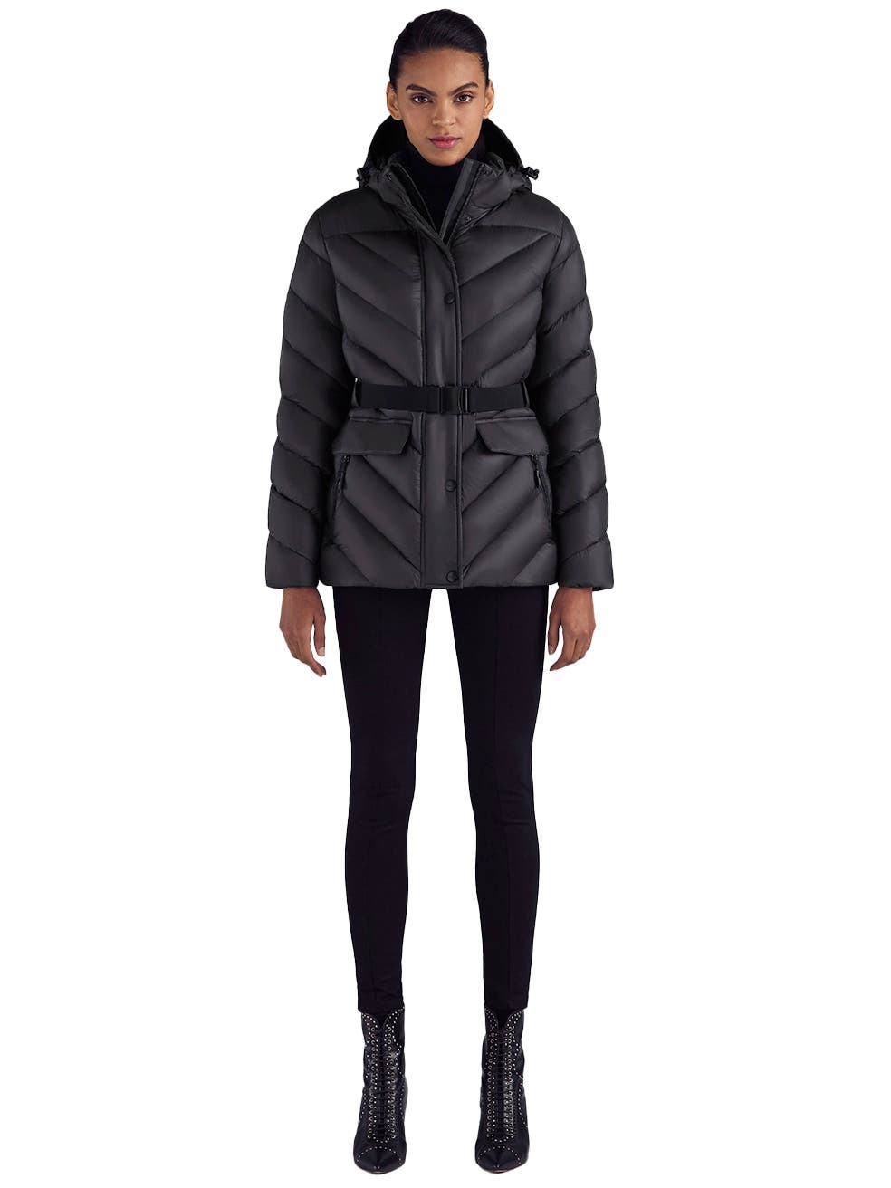 Montalva Women's Puffer Down Belted Jacket - image 3