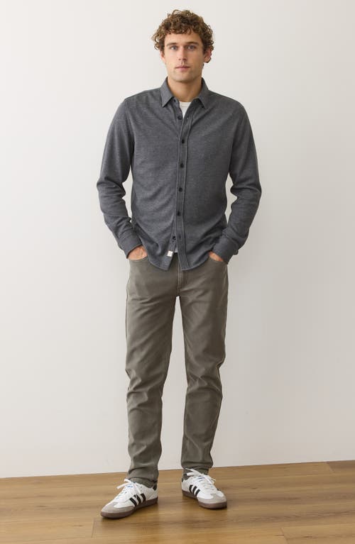 Marine Layer Pacifica Stretch Button Front Shirt In Gray