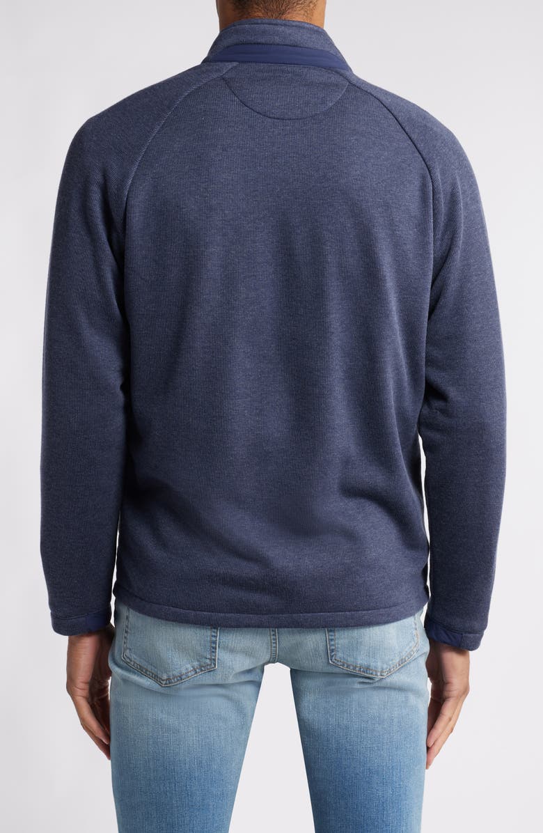 johnnie-O Weller Lightweight Mixed Media Fleece Jacket, Alternate, color, Navy