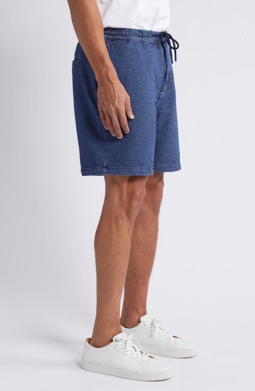 Mavi Jeans Clint Elastic Waist Stripe Stretch Cotton Shorts In Dark Stripe Athletic