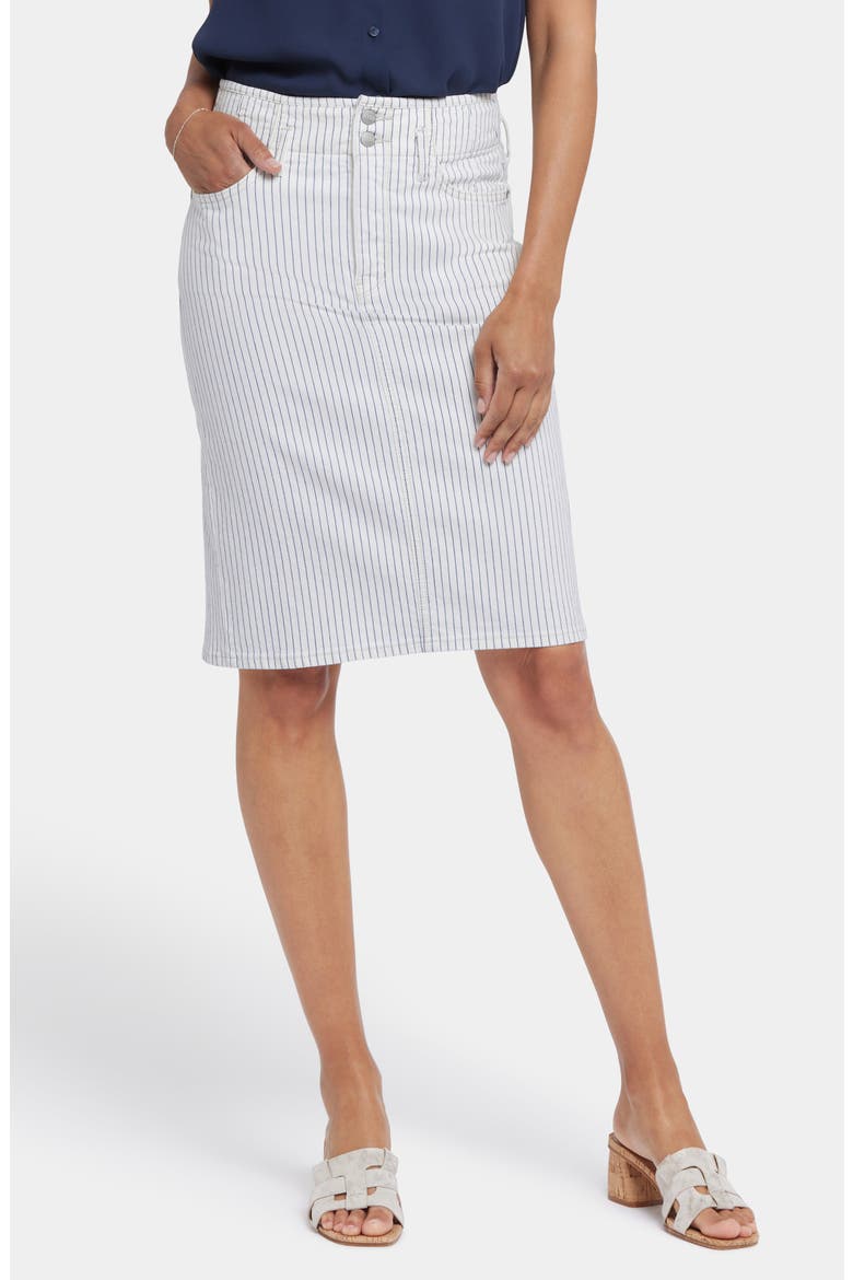 Hollywood High Waist Denim Skirt, Main, color, PALENCIA STRIPE