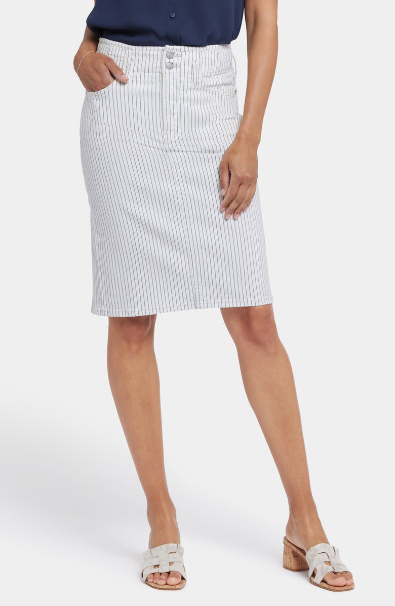 NYDJ Hollywood High Waist Denim Skirt, Main, color, Palencia Stripe