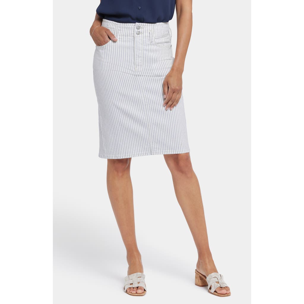 Nydj Hollywood High Waist Denim Skirt In Palencia Stripe
