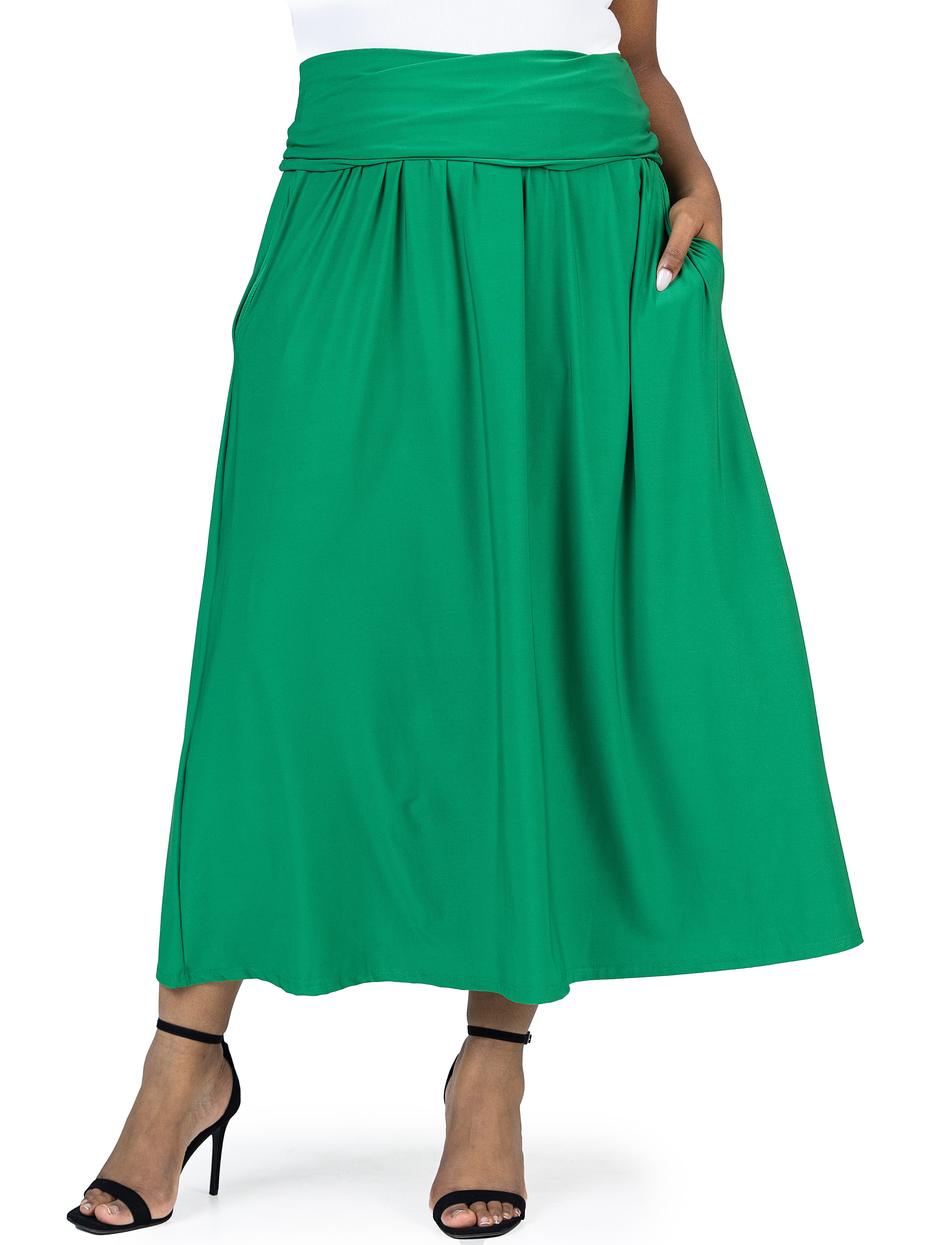 Foldover Maxi Skirt With Pockets - image 5