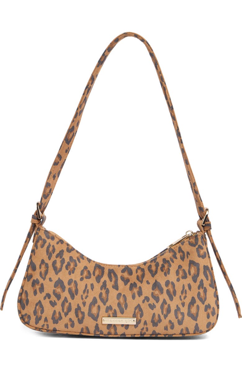 Madden Girl Leopard Faux Suede Shoulder Bag, Alternate, color, Leopard