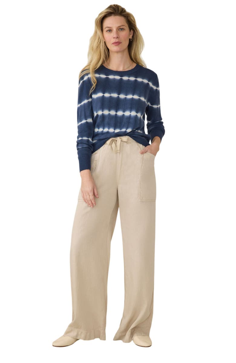 Faherty Cashmere Crewneck Sweater, Alternate, color, Indigo Tie Dye