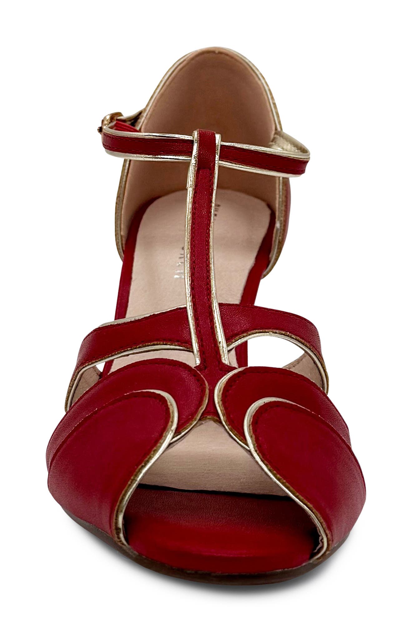 Penelope T-Strap Sandal, Alternate, color, RED