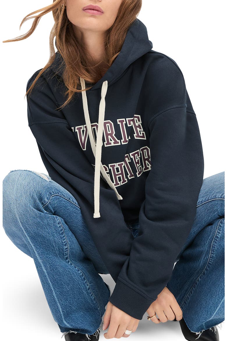 The Collegiate Graphic Hoodie, Main, color, NAVY/ BURGUNDY