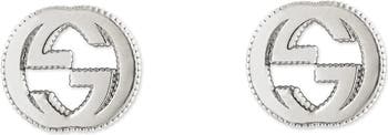 Gucci Silver Interlocking G Stud Earrings Nordstrom