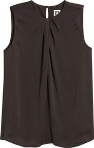 Anne Klein Pleat Neck Top