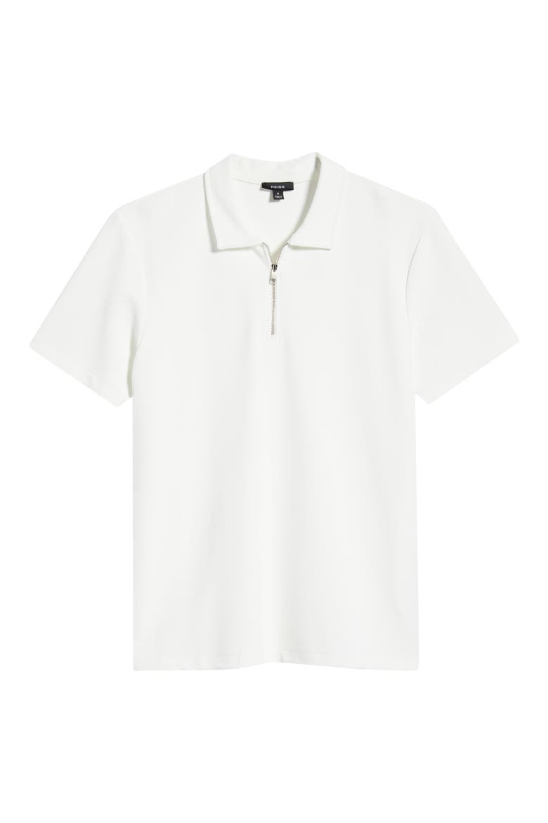 Forno Jacquard Half Zip Polo, Alternate, color, WHITE