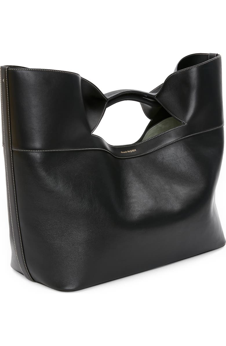 McQueen The Large Bow Leather Tote Bag, Alternate, color,