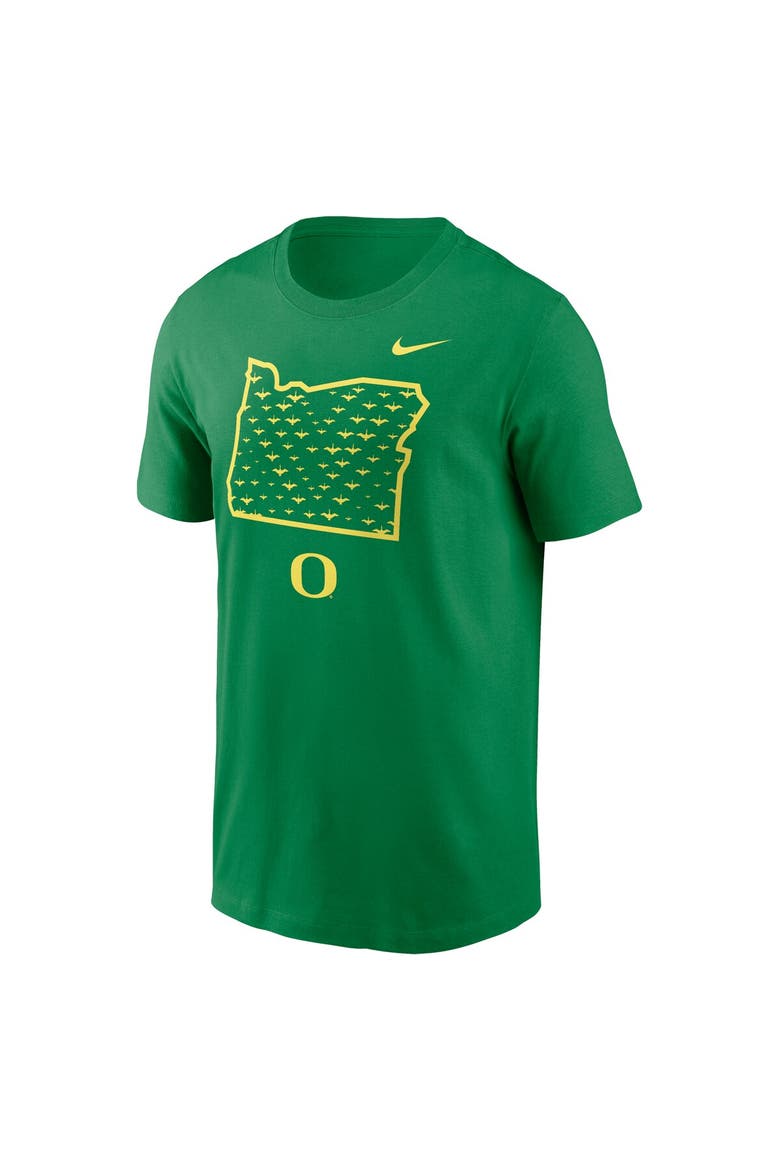 Men's Nike Green Oregon Ducks Campus State Shape T-Shirt, Alternate, color, Green