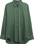GIA STUDIOS Doona Oversize Stretch Cotton Button-Up Shirt