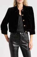 L'AGENCE Jia Cropped Velvet Jacket