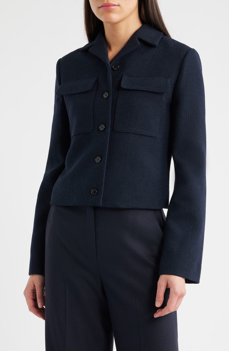 Theory Crop Utility Jacket, Alternate, color, Navy Multi