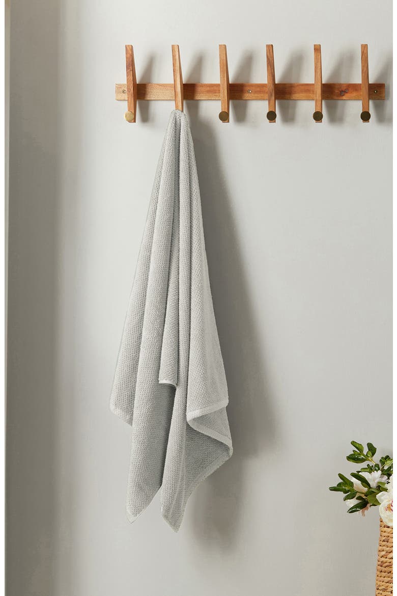 Cotton 6-Piece Textured Towel Set, Alternate, color, LIGHT GREY