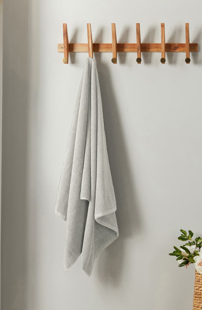 Woven & Weft Cotton 6-Piece Textured Towel Set, Alternate, color, Light Grey