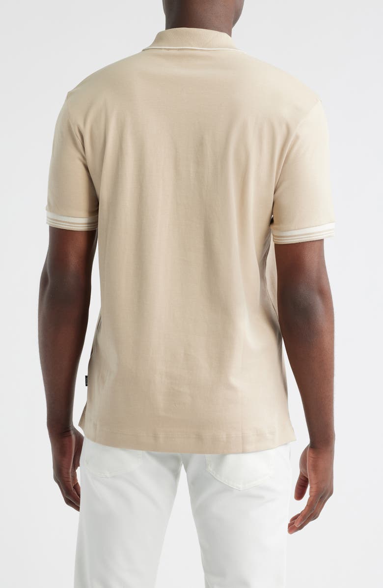 BOSS Parlay Tipped Cotton Polo, Alternate, color, Light Beige