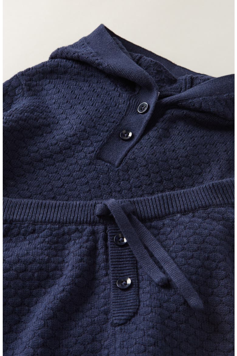 Honeycomb Knit Hoodie & Joggers Set, Alternate, color, NAVY PEACOAT