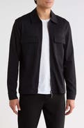 Reiss Glover Two-Way Zip Twill Shirt Jacket
