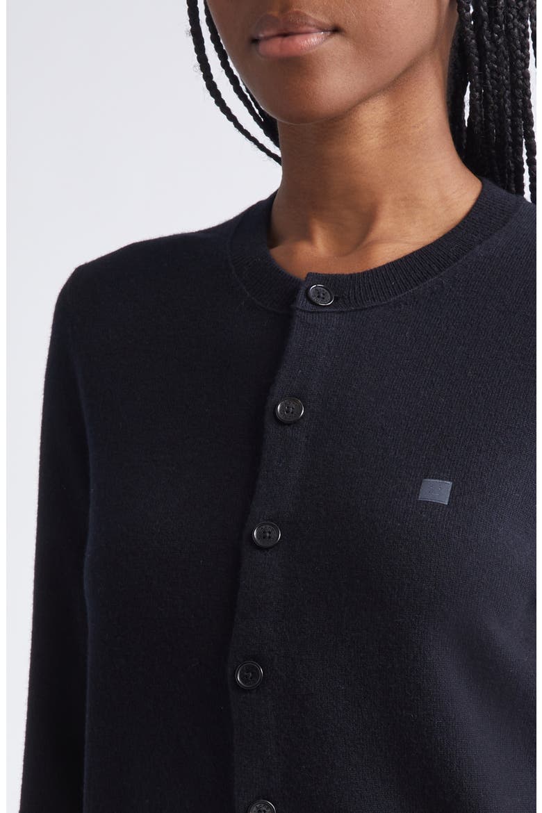 Keny Core Wool & Yak Hair Cardigan, Alternate, color, BLACK