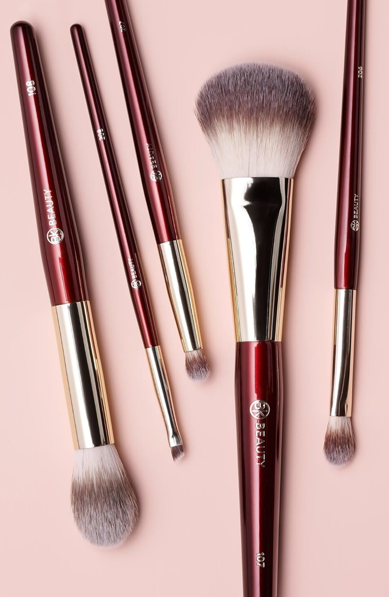BK Beauty Precision Brush Collection, Alternate, color, Burgundy