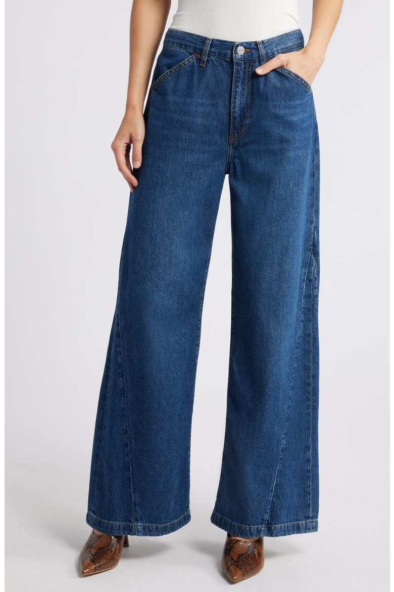 Le Baggy Palazzo Wide Leg Jeans, Main, color, BRYCE