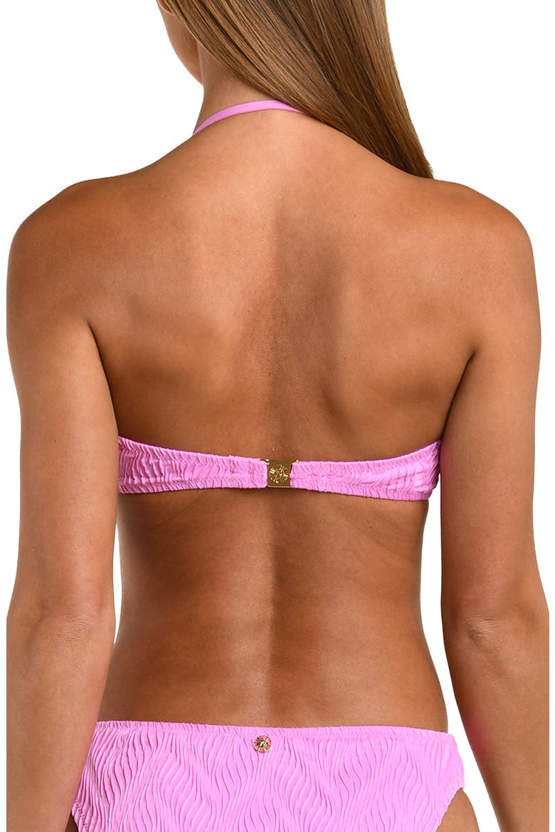 Ethereal Echo Jacquard Bandeau Bikini Top, Alternate, color, BLUSH