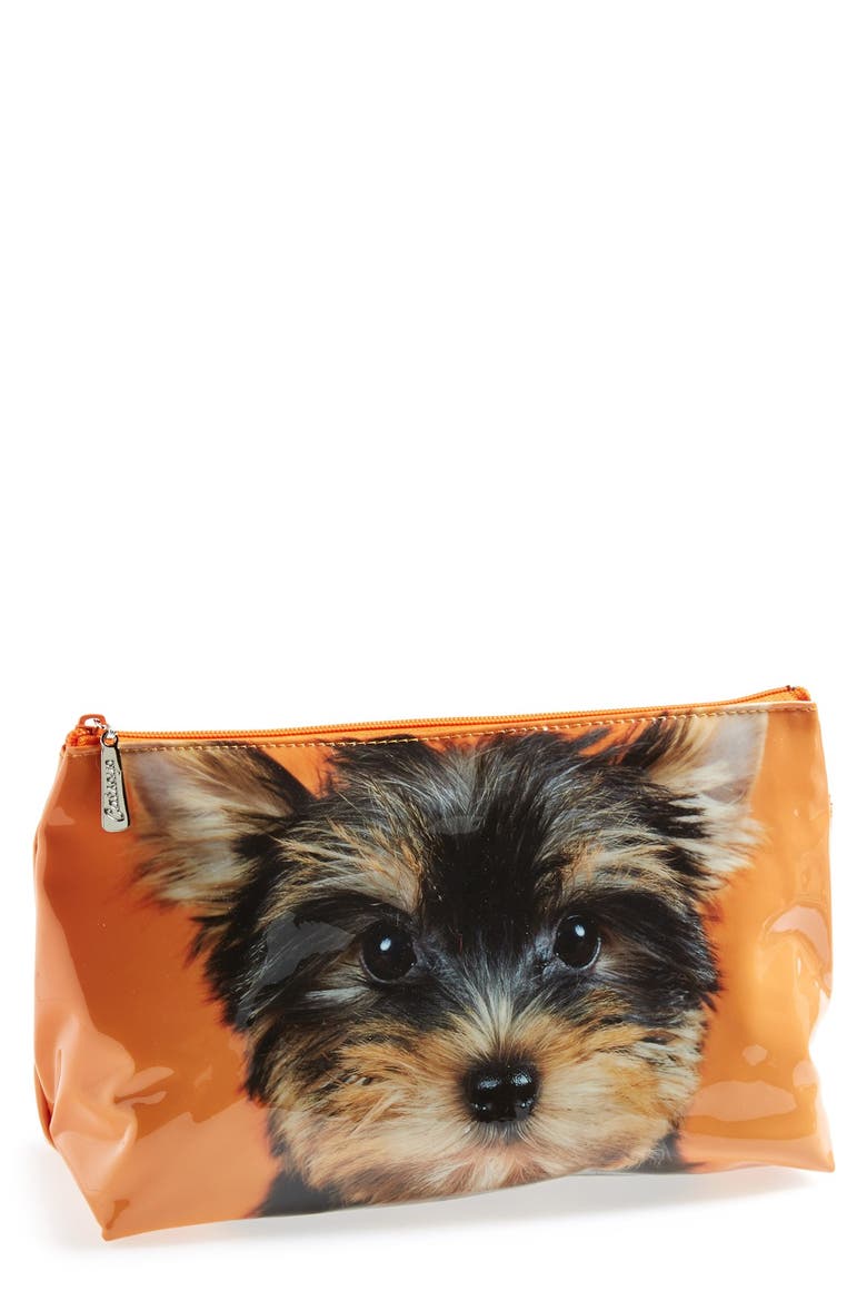 'Yorkie' Cosmetics Case, Main, color, YORKIE