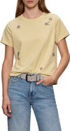 Sanctuary Floral Crystal Embellished Organic Cotton T-Shirt
