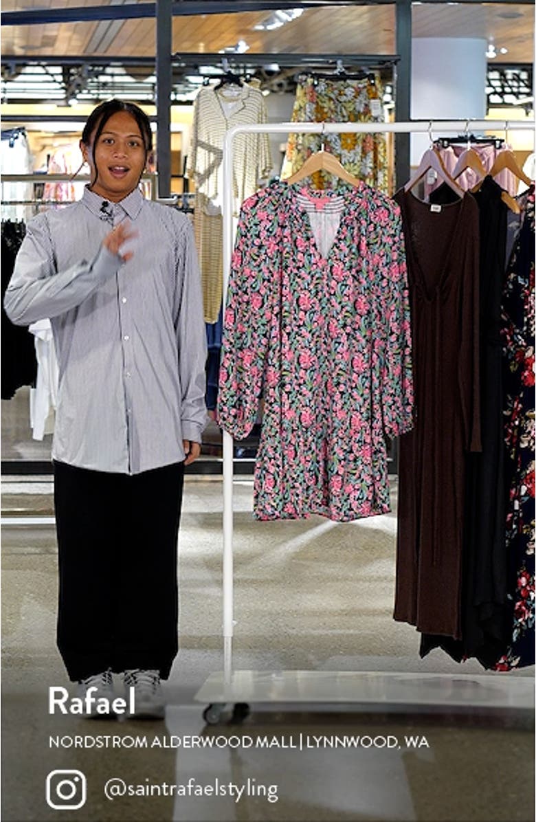 Lucee Floral Print Long Sleeve Dress, sales video thumbnail