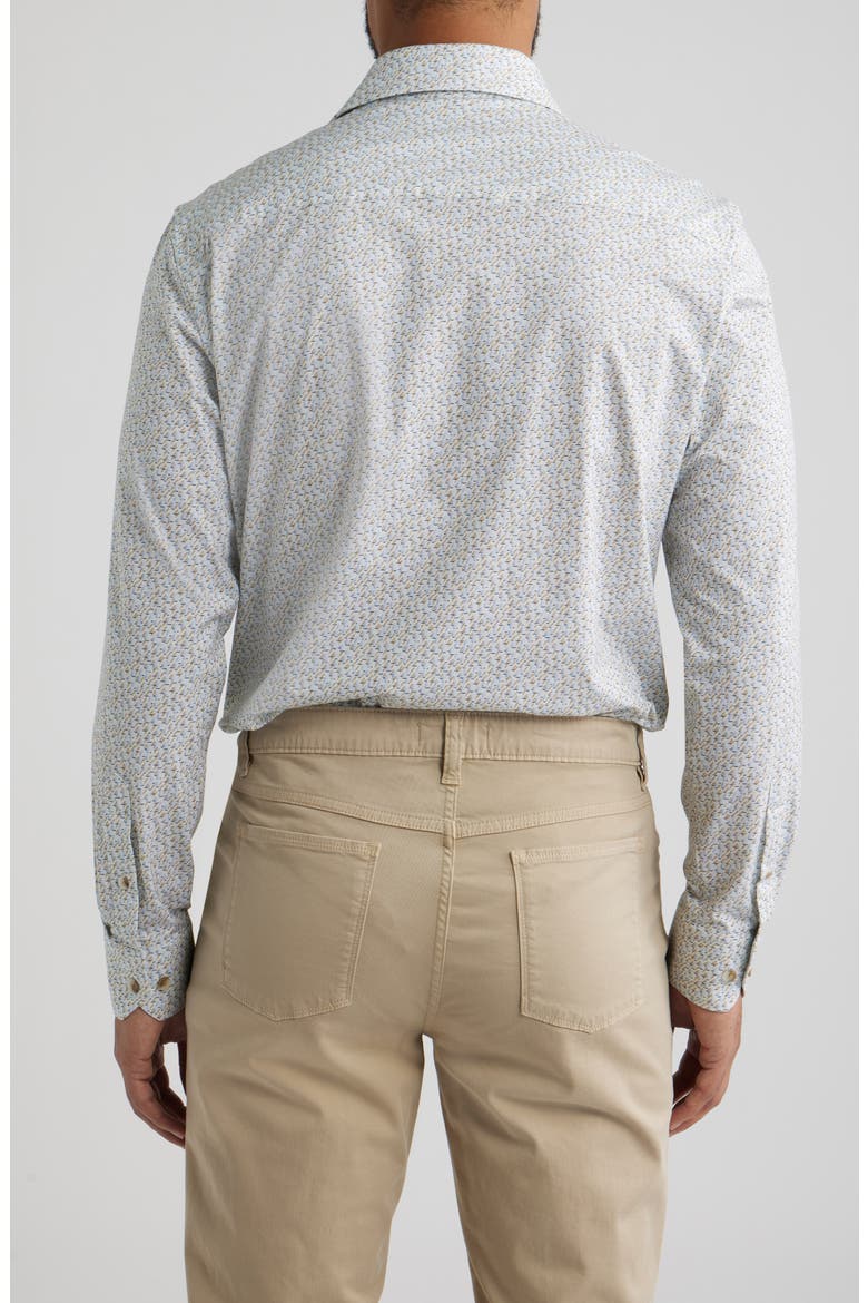 James OoohCotton® Sailboat Print Button-Up Shirt, Alternate, color, CARAMEL