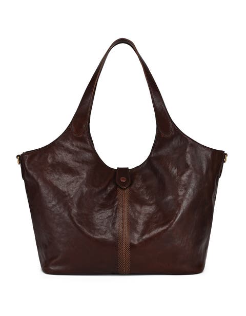 Marigold Genuine Leather Spacious Refined Carryall Tote