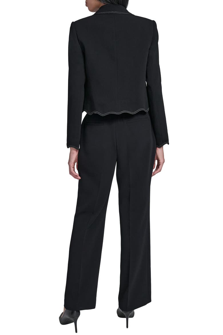 Scallop Hem Crop Jacket, Alternate, color, BLACK